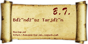 Bánász Tarján névjegykártya